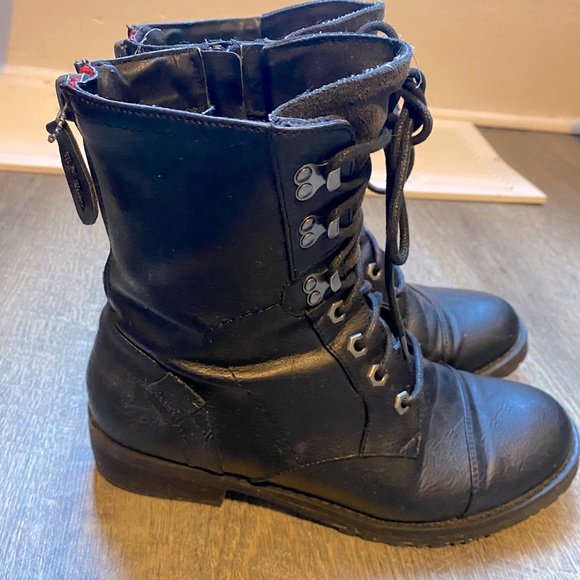Black combat boots size 40 - Picture 2 of 5